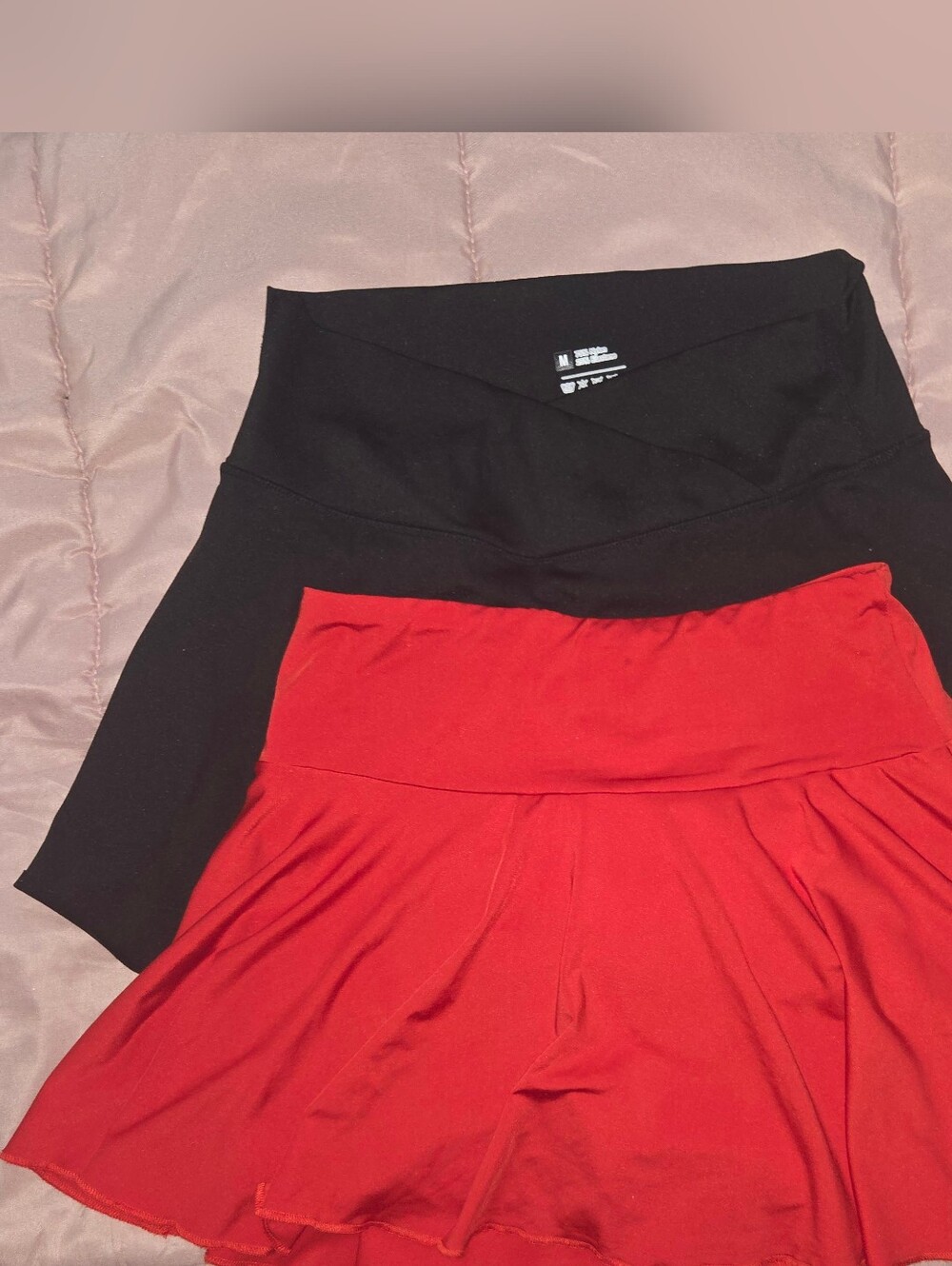 Workout Skorts Blk Medium Red SmL